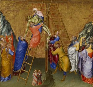La Descente de Croix, du retable Malavolti, 1426 - Giovanni di Paolo di Grazia