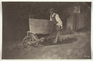 Paysan avec une brouette