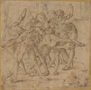 Scène de bataille - Girolamo Genga