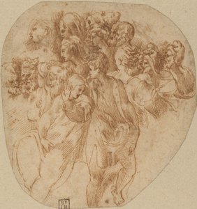 Études de Figures [recto] - Girolamo Mazzola Bedoli