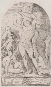 Saint Sébastien attaché à un arbre, 1625-1650 - Girolamo Pedrignani