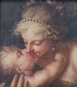 Amour embrassant Vénus - Girolamo Pellegrini