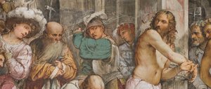 Nef centrale, Cinquième travée sud, Flagellation du Christ, Girolamo Romanino - Girolamo Romanino