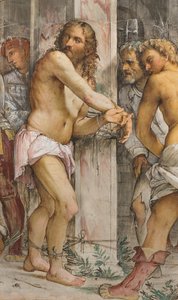 Avenue centrale, cinquième travée sud, Flagellation du Christ, Jérôme Romanino - Girolamo Romanino