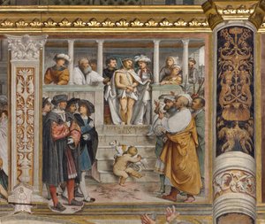 Nef centrale, quatrième travée sud, Ecce Homo, Girolamo Romanino - Girolamo Romanino