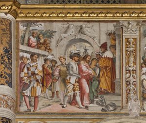 Nef centrale, Cinquième travée sud, Christ devant Pilate - Girolamo Romanino