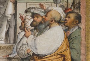 Nef centrale, quatrième travée sud, Ecce Homo, Girolamo Romanino - Girolamo Romanino