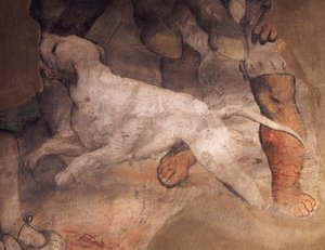 Figure de chien (détail) - Girolamo Romanino