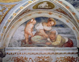 Samson et Dalila, lunette, 1531-32 - Girolamo Romanino