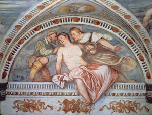 La Mort de Cléopâtre, lunette, 1531-32 - Girolamo Romanino