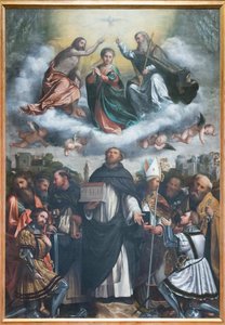 Couronnement de la Vierge et saint Dominique - Girolamo Romanino
