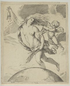 La Fortune volant au-dessus du globe - Girolamo Scarsello