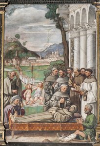 La mort de Saint Antoine, École du Saint - Girolamo Tessari