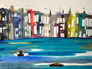 Une journée dans la vie (peinture) - Gisela Gaffoglio