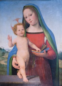 Madone et Enfant dans un paysage