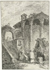 Vue de maisons et de ruines antiques en bordure de ville