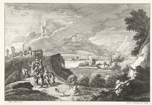 Paysage avec cortège funèbre
