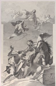 Saint Martin, à cheval, donnant son manteau à un mendiant, 1760-1800