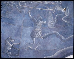 Le chemin du Soleil à travers les étoiles dans la nuit du 4 juillet 1442 (détail d