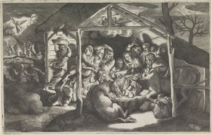 Adoration des bergers - Giulio Bonasone