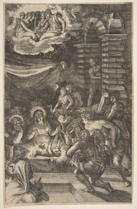 Adoration, vers 1550-65 - Giulio Bonasone