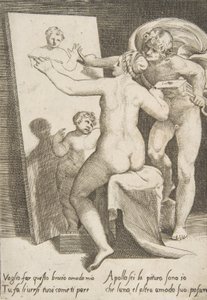 Apollon debout à côté d