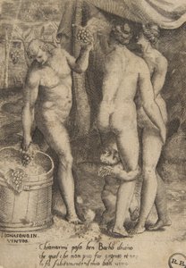 Bacchus donnant des raisins aux femmes, de 