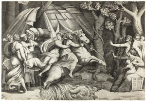 Cloelia Traversant le Tibre - Giulio Bonasone