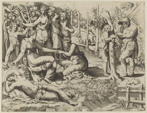 Flore donne une couronne - Giulio Bonasone