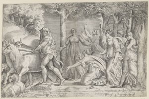 Hercule volant les bœufs de Géryon