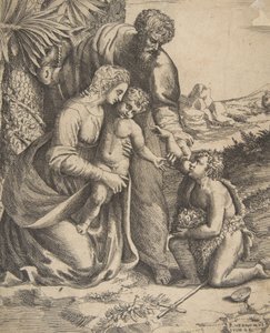 La Sainte Famille avec Saint Jean-Baptiste qui s
