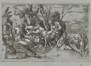 Jupiter nourri par la chèvre Amalthée - Giulio Bonasone