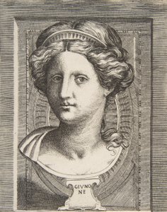 Tête sculptée de Junon, vers 1531-76 - Giulio Bonasone
