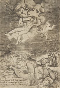 Vénus tombant avec des putti dans les nuages, des 