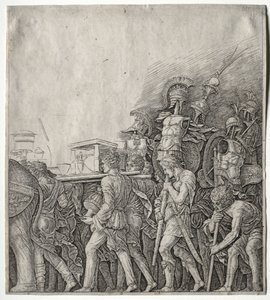 Les Triomphes de César : Les Porteurs de corselet, vers 1498 - Giulio Campagnola