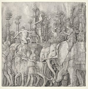 Les Triomphes de César: Les Éléphants, vers 1485-1490 - Giulio Campagnola
