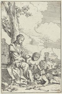 Sainte Famille avec le jeune Jean-Baptiste - Giulio Carpioni (I)