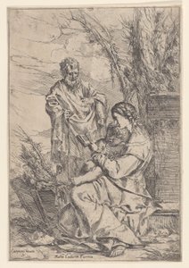 La Sainte Famille avec la Vierge lisant un livre, 1640-60 - Giulio Carpioni