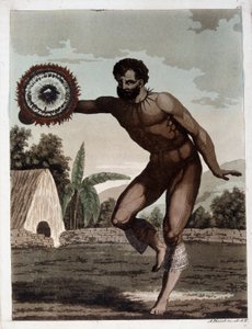 Danse des îles Sandwich (Hawaii) - dans "Le Costume ancien et moderne" par Dr. Jules Ferrario, éd. Milan - Giulio Ferrario