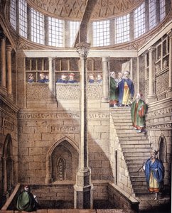 Le nilomètre (mesure du niveau du Nil en Égypte), -dans « le costume ancien et moderne », par Ferrario, Milan