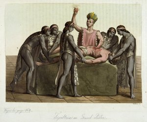 Topiltzin faisant un sacrifice humain