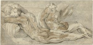 Trois hommes allongés