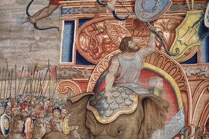 Série Les Actes de Scipion. La bataille de Zama. Modèle Giulio Romano. Atelier de Balthasar van Vlierden (?), Bruxelles. 1523-1532. (détail)