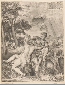 Vénus et Adonis - Giulio Sanuto