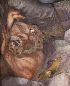 (détail) du cyclope, de la destruction des géants par les foudres de Jupiter, Sala dei Giganti