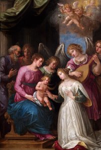 Le mariage mystique de Sainte Catherine - Giuseppe (1568 1640) Cesari