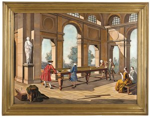 Une Plaque Impériale des Joueurs de Billard, c.1752-55 - Giuseppe (after) Zocchi