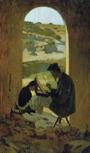 Le peintre Stanislao Pointeau, c.1863 - Giuseppe Abbati