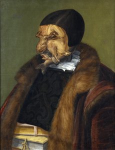 "Le Juriste" Peinture de Giuseppe Arcimboldi (Arcimboldo) (1527-1593) 1566 Dim. 64x51 cm, Nationalmuseum, Stockholm - Giuseppe Arcimboldo