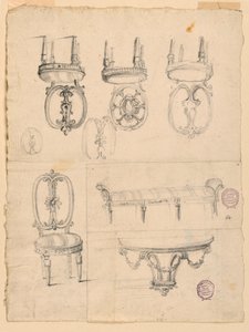 Chaises et croquis architecturaux - Giuseppe Barberi